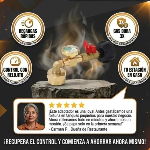ShineGasPro™ Adaptador Recarga Propano
