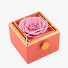 Caja Rosa Preservada Con Collar Grabado